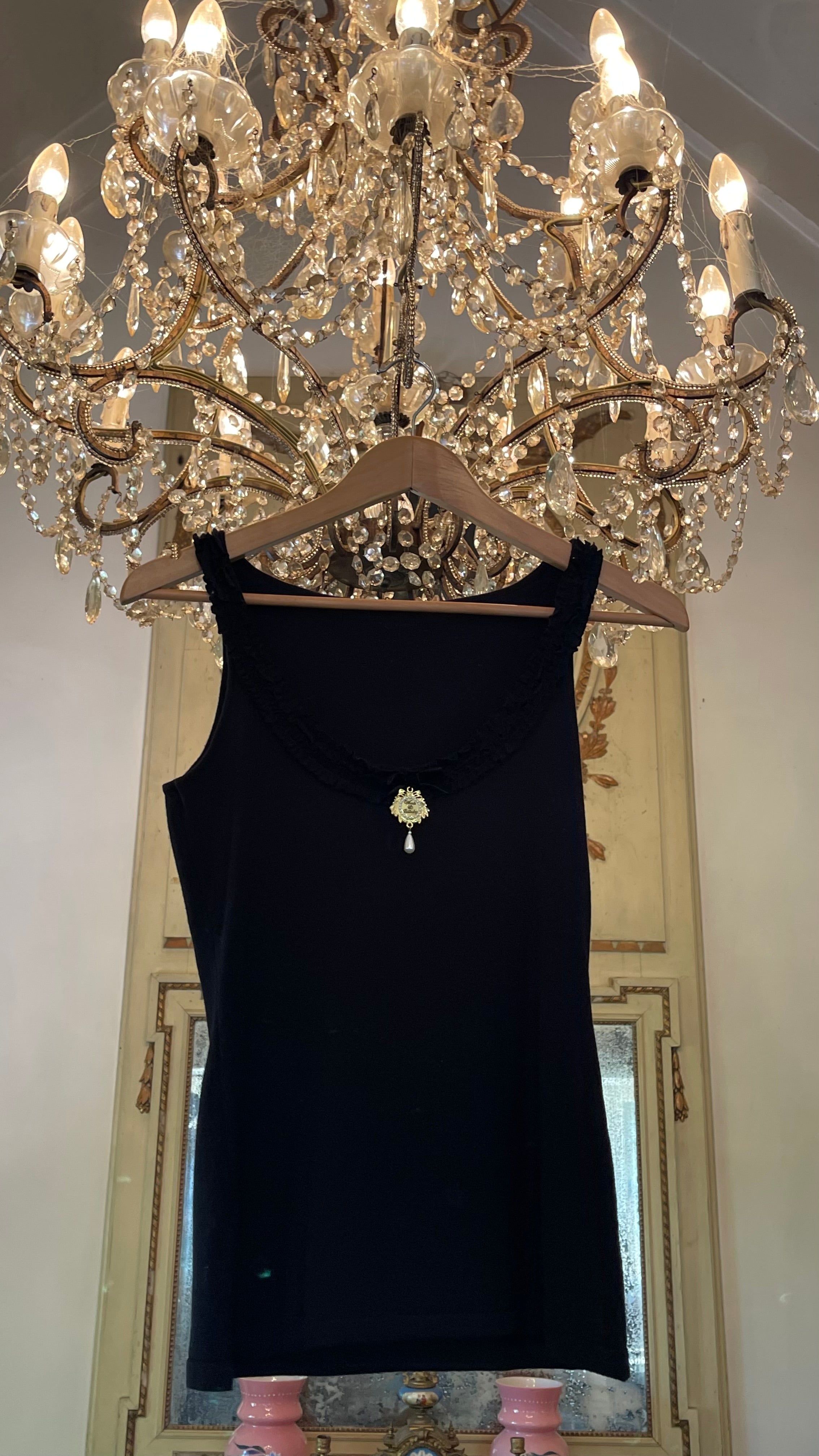 Cake ruffle singlet black size 10 Wheels and Dollbaby