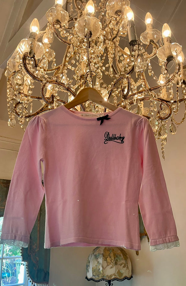 The French Riviera Knit Top in Pink ( Three quarter sleeve)