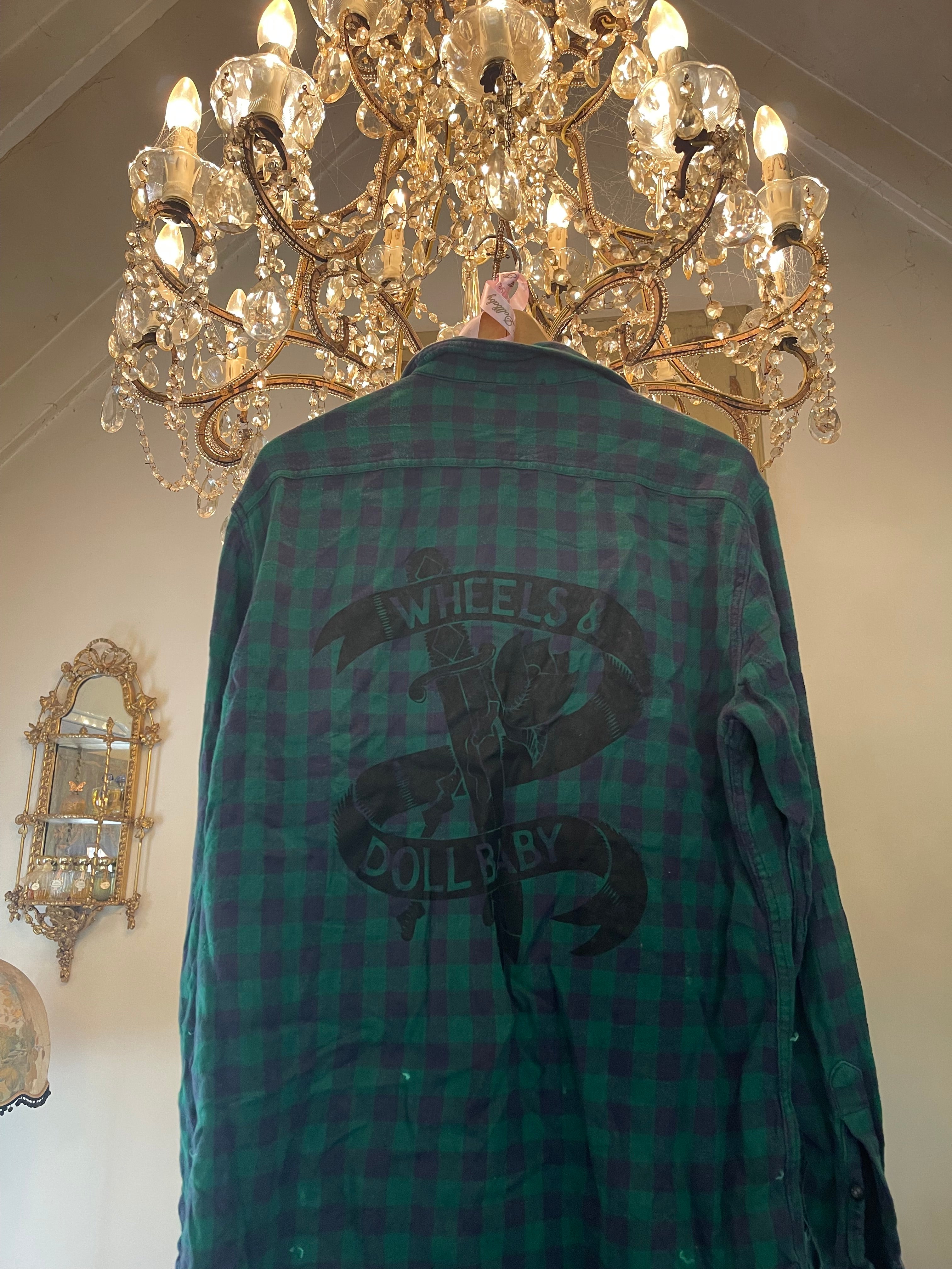 Vintage Flannel - original logo print  - Number 32 Size - M