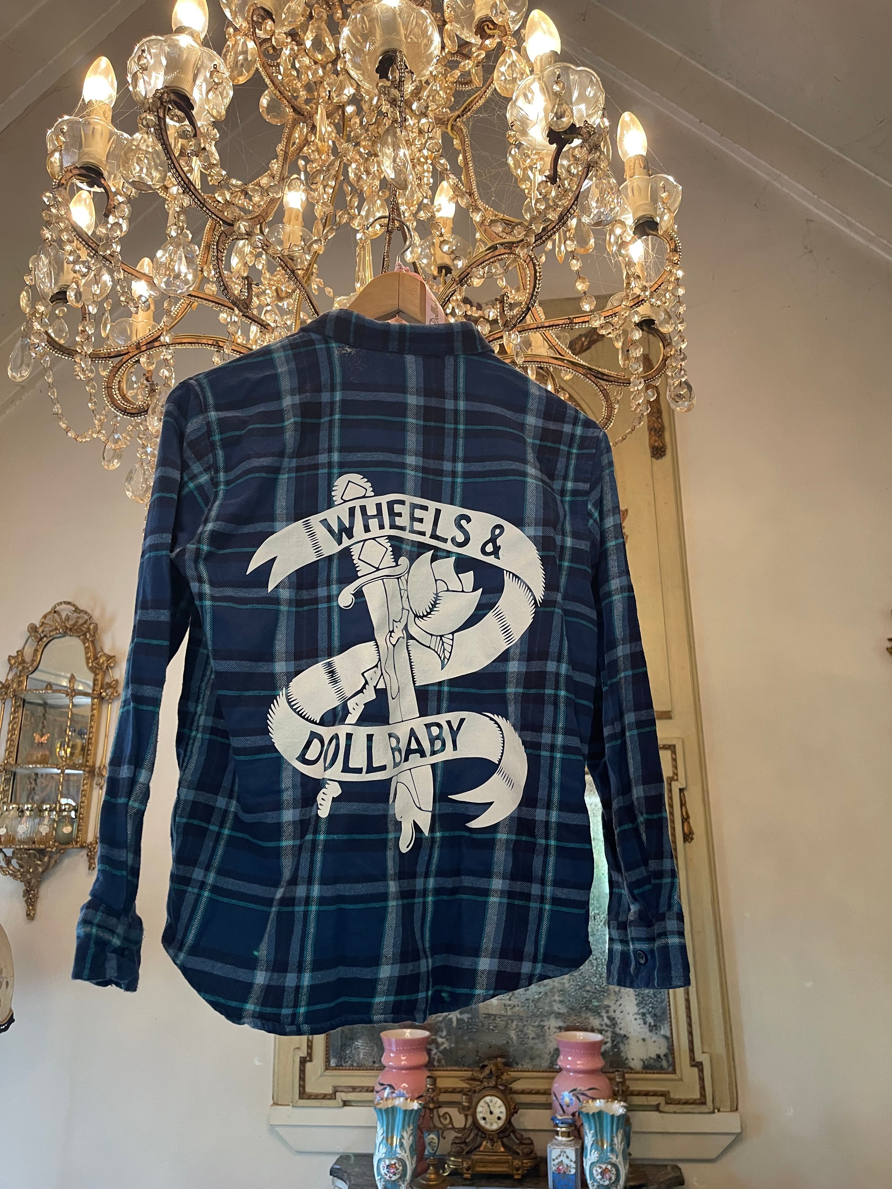 Vintage Flannel - WDB logo    - Number 4 - Size - Small