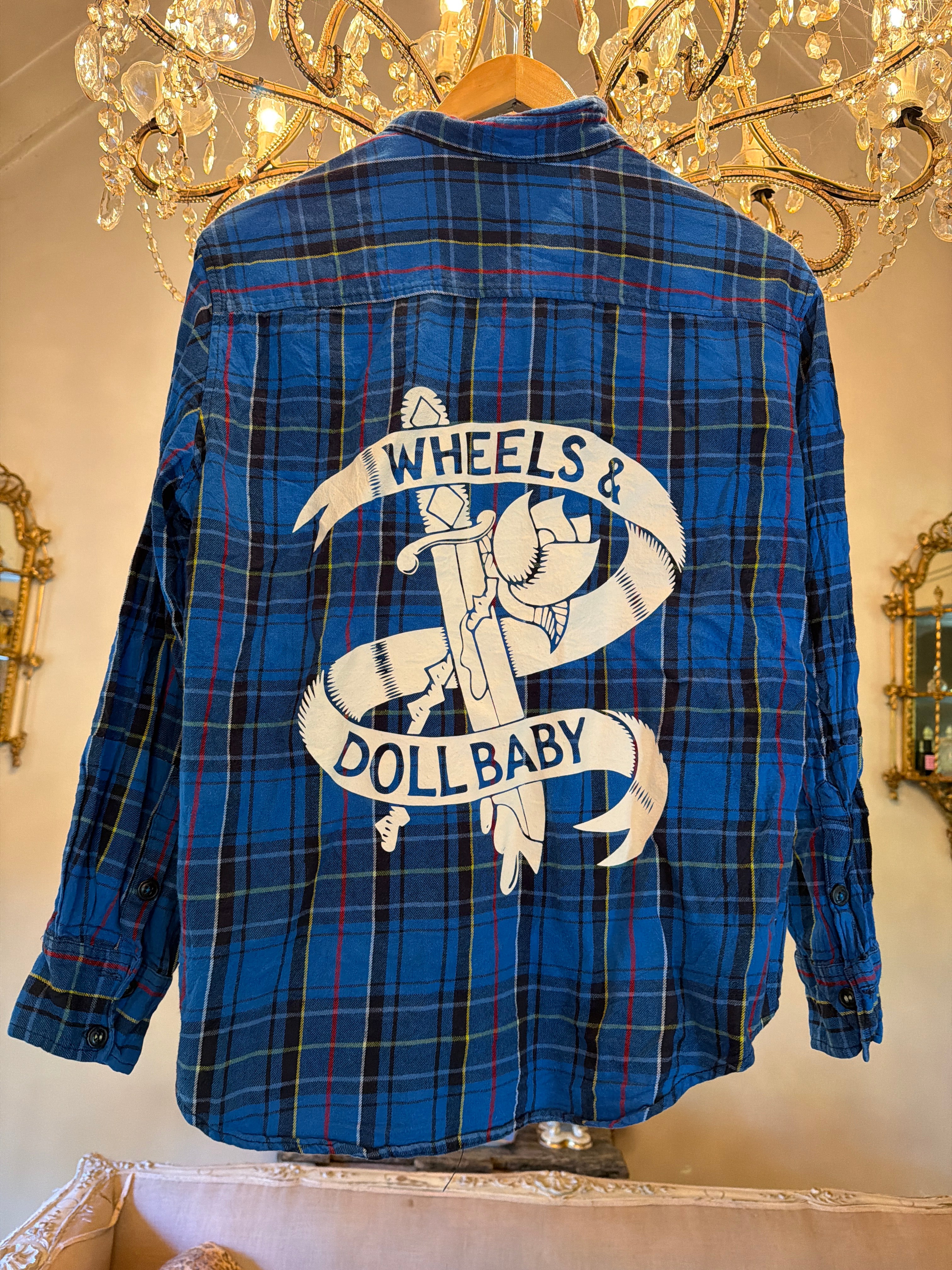 Vintage Flannel - original logo print  - Number 18 - Size - S