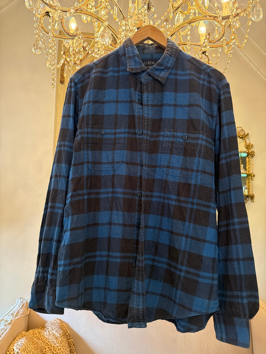 Vintage Flannel Shirt - Original Logo Print   - Number - 91 men’s Large