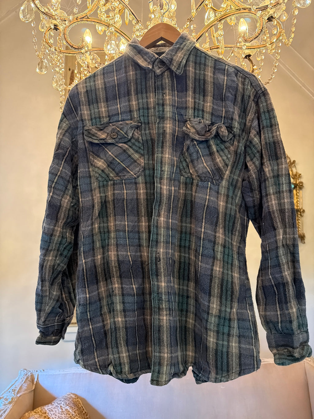 Vintage Flannel - Skull Print  - Number 73 - size large men’s