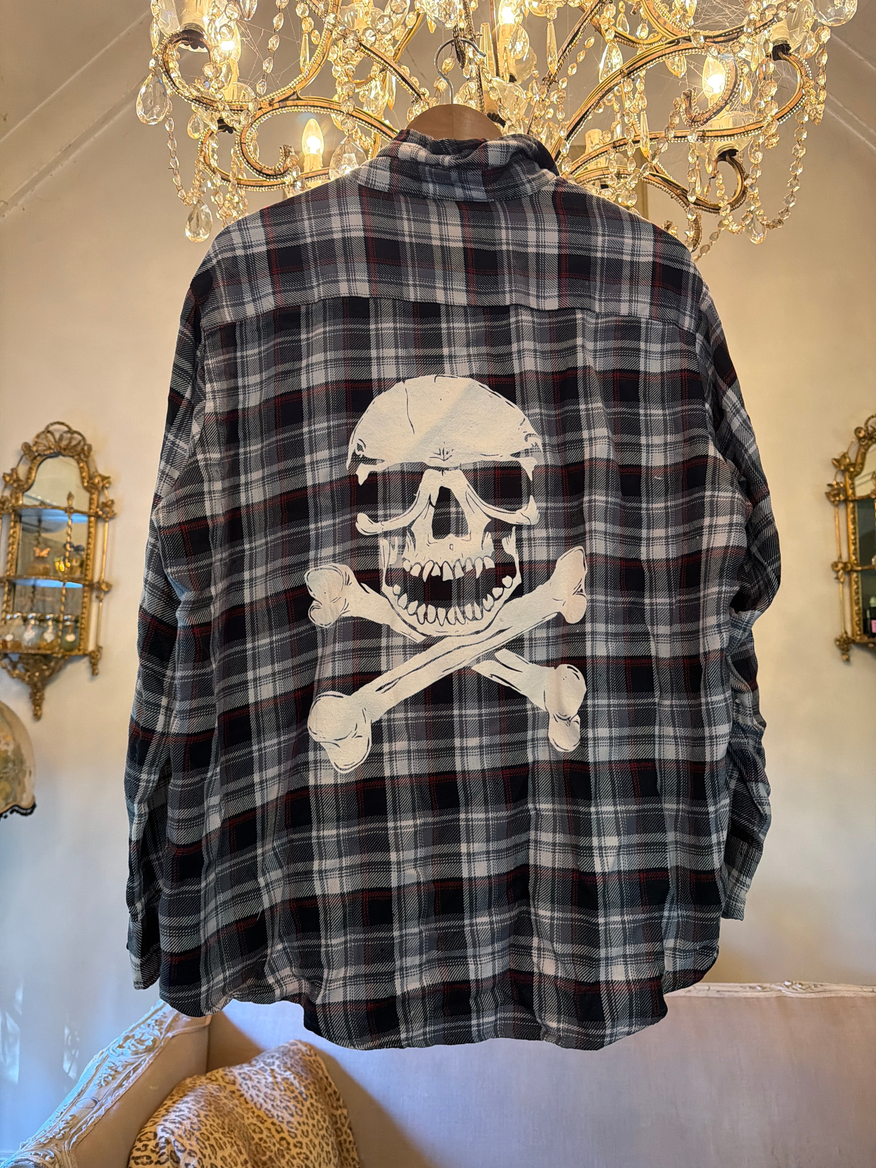 Vintage Flannel - Skull Number 76 - size L men’s