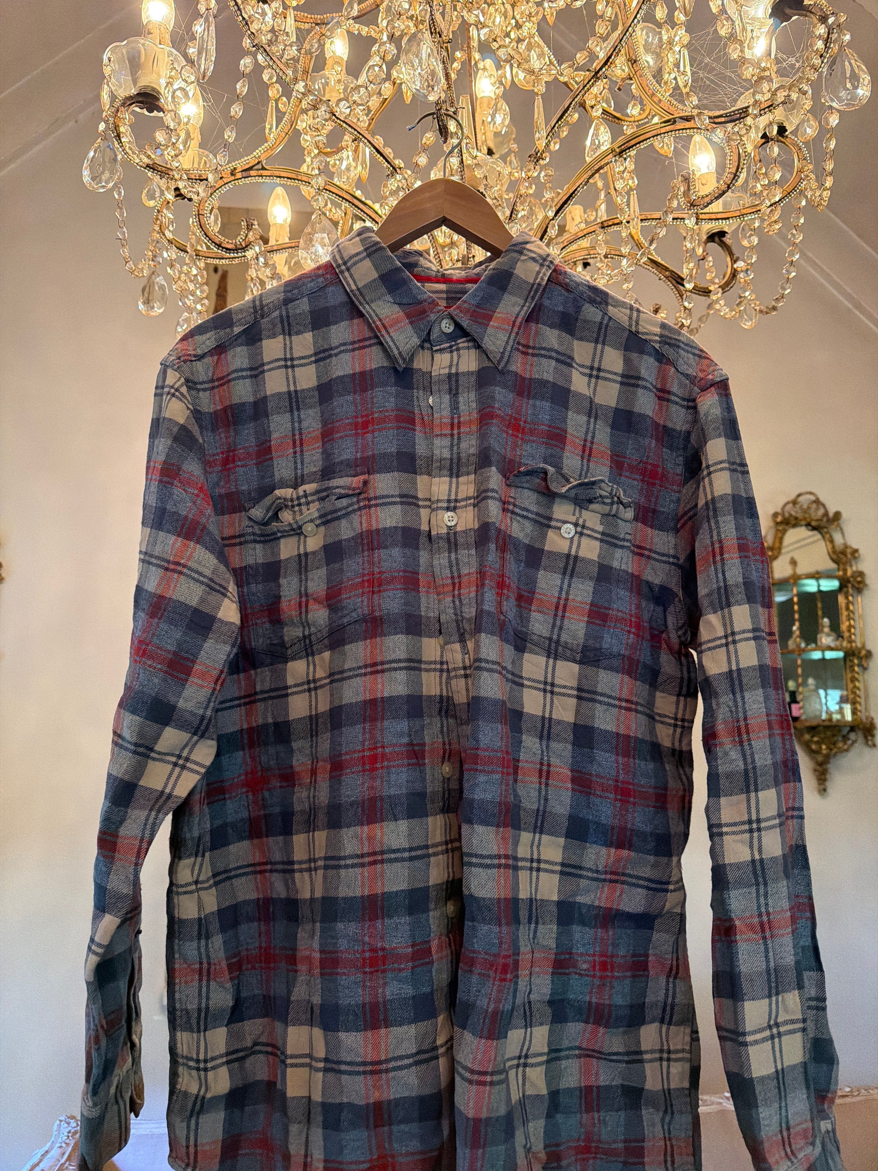 Vintage Flannel - Original Logo - Number 80 - size L men’s