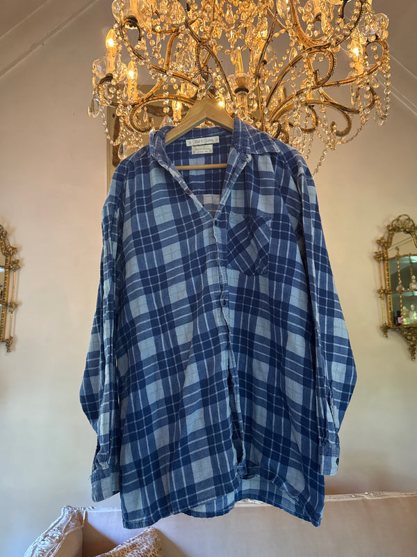 Vintage Flannel - Skull  - Number 47 Size - Large