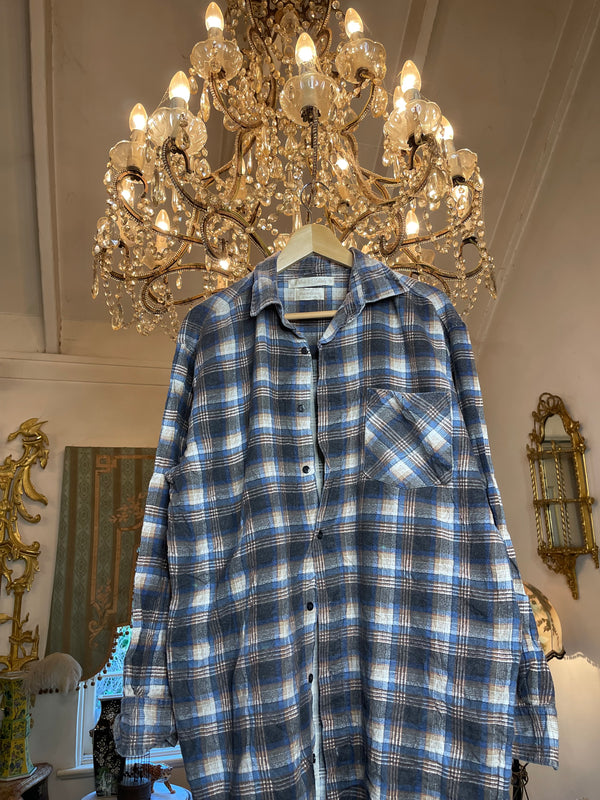 Vintage Flannel Shirt - Skull Print  - Number - 43 - size Large