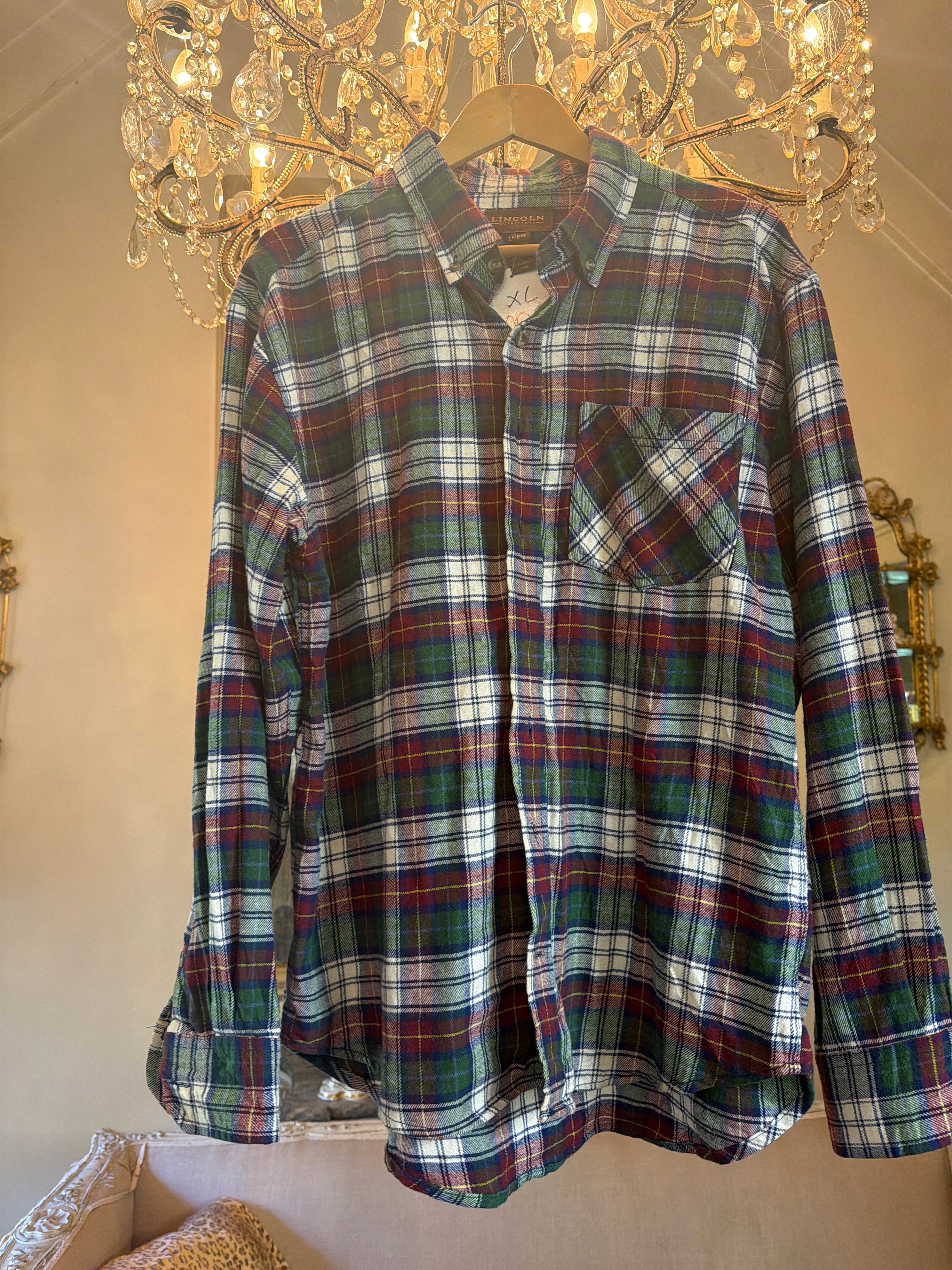 Vintage Flannel - Logo print    - Number 100 XL
