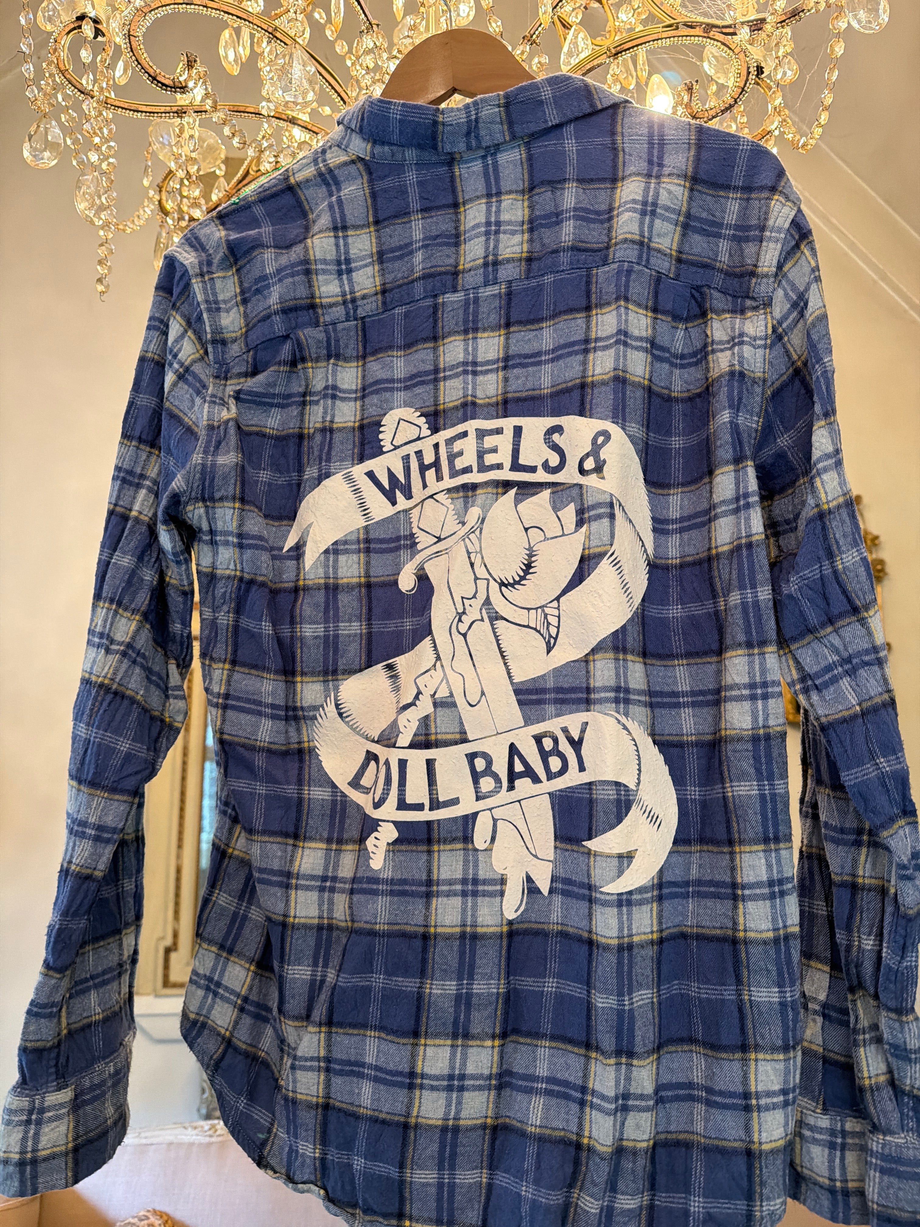 Vintage Flannel - Original logo print  - Number 7  - Size  men’s Medium