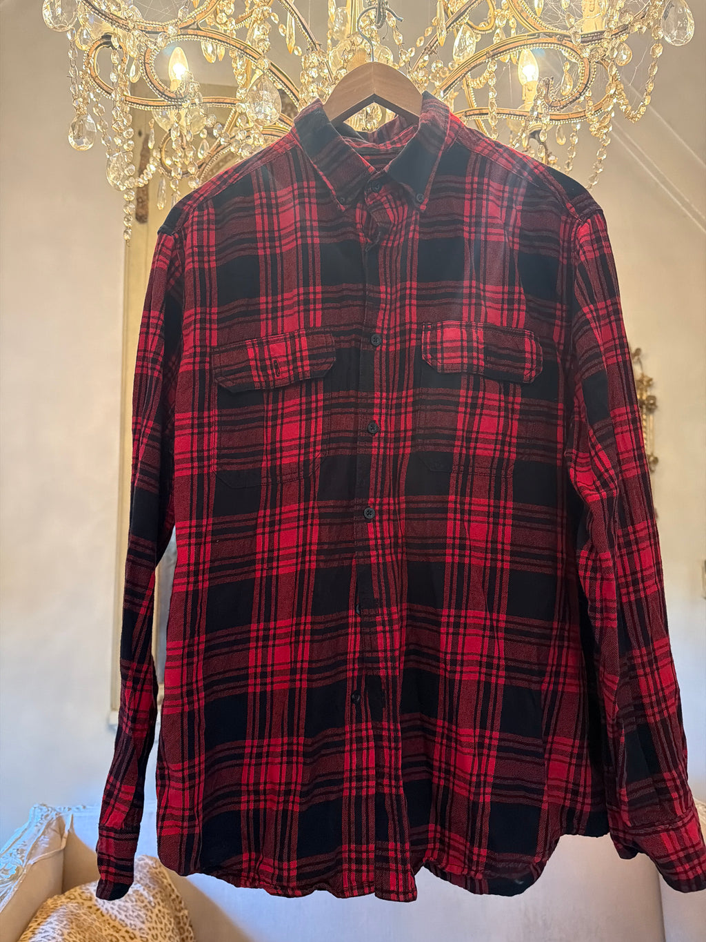 Vintage Flannel - Skull Print  - Number 72 - size M men’s