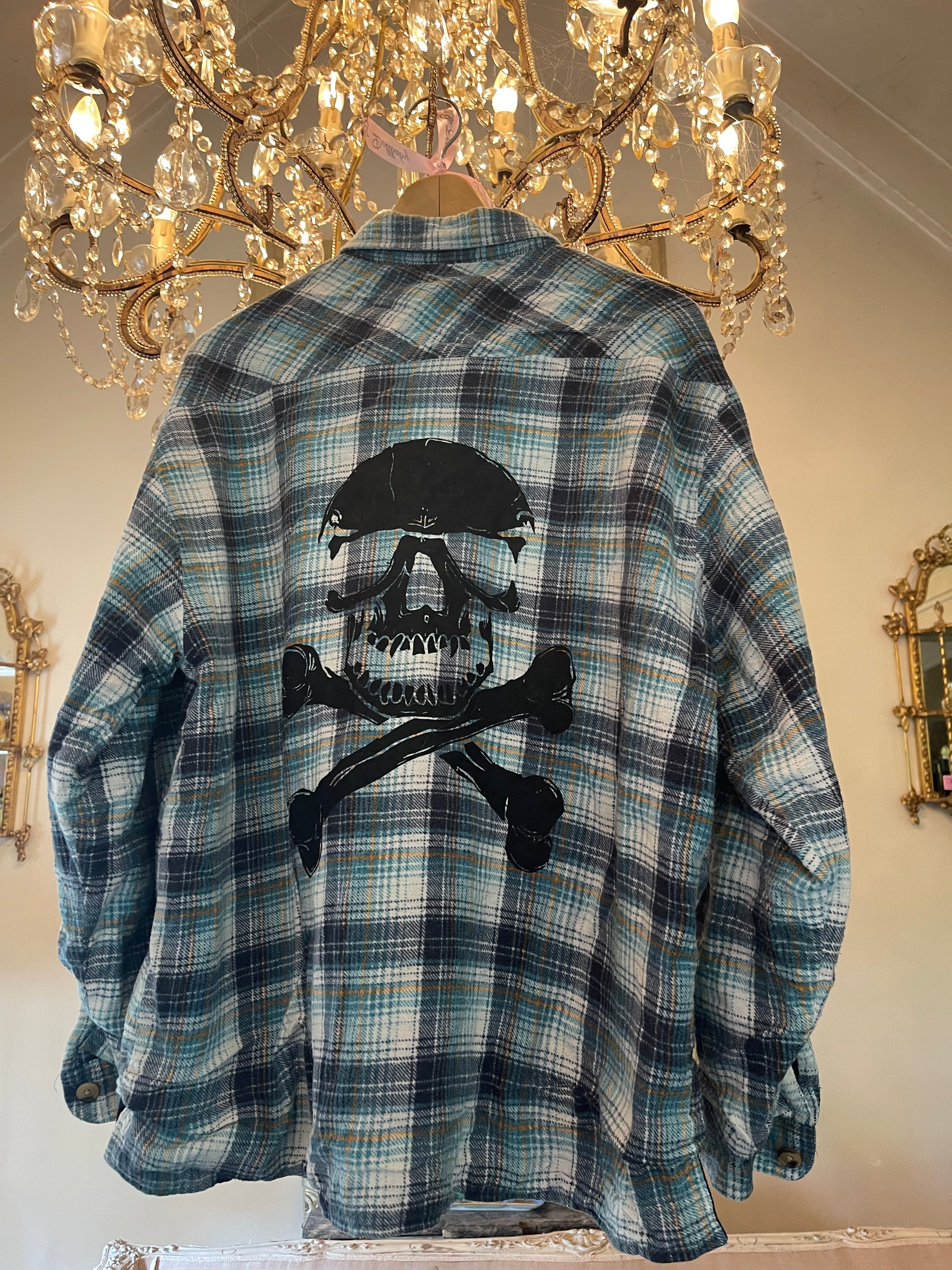 Vintage Flannel Skull XL number 105