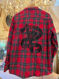 Vintage Flannel - logo  Print - Number 63 - size X Large