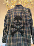 Vintage Flannel - Skull Print  - Number 73 - size large men’s