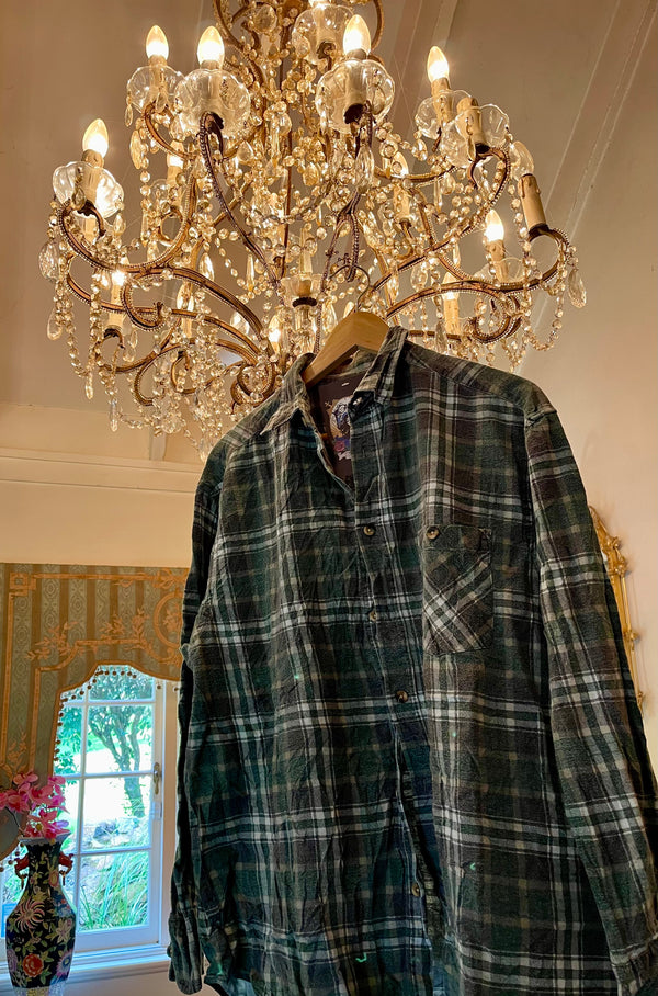 Vintage Flannel - original logo print  - Number 19  - Size - Medium