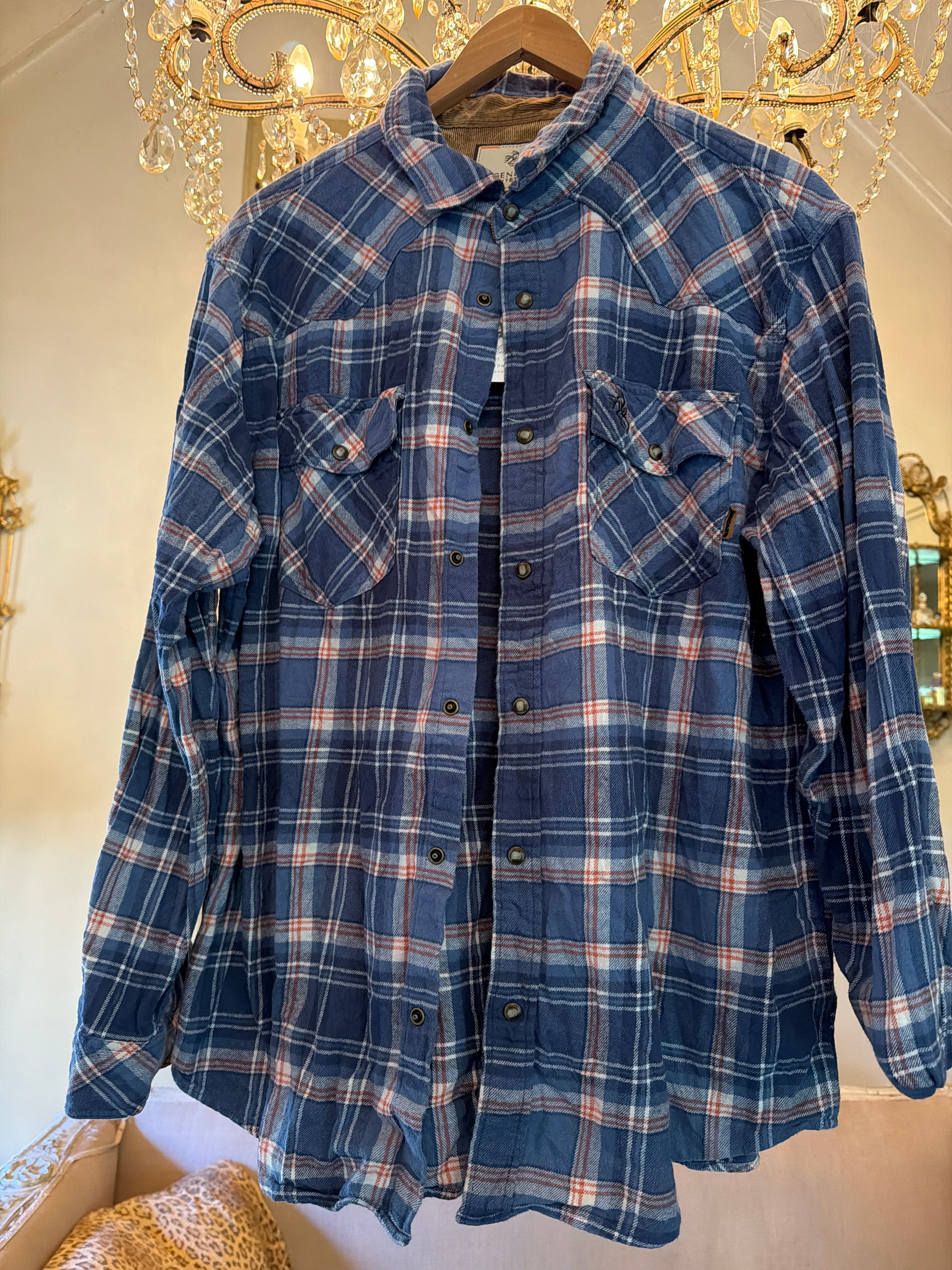 Vintage Flannel - Original Logo Print - Number 58 - Size - XL