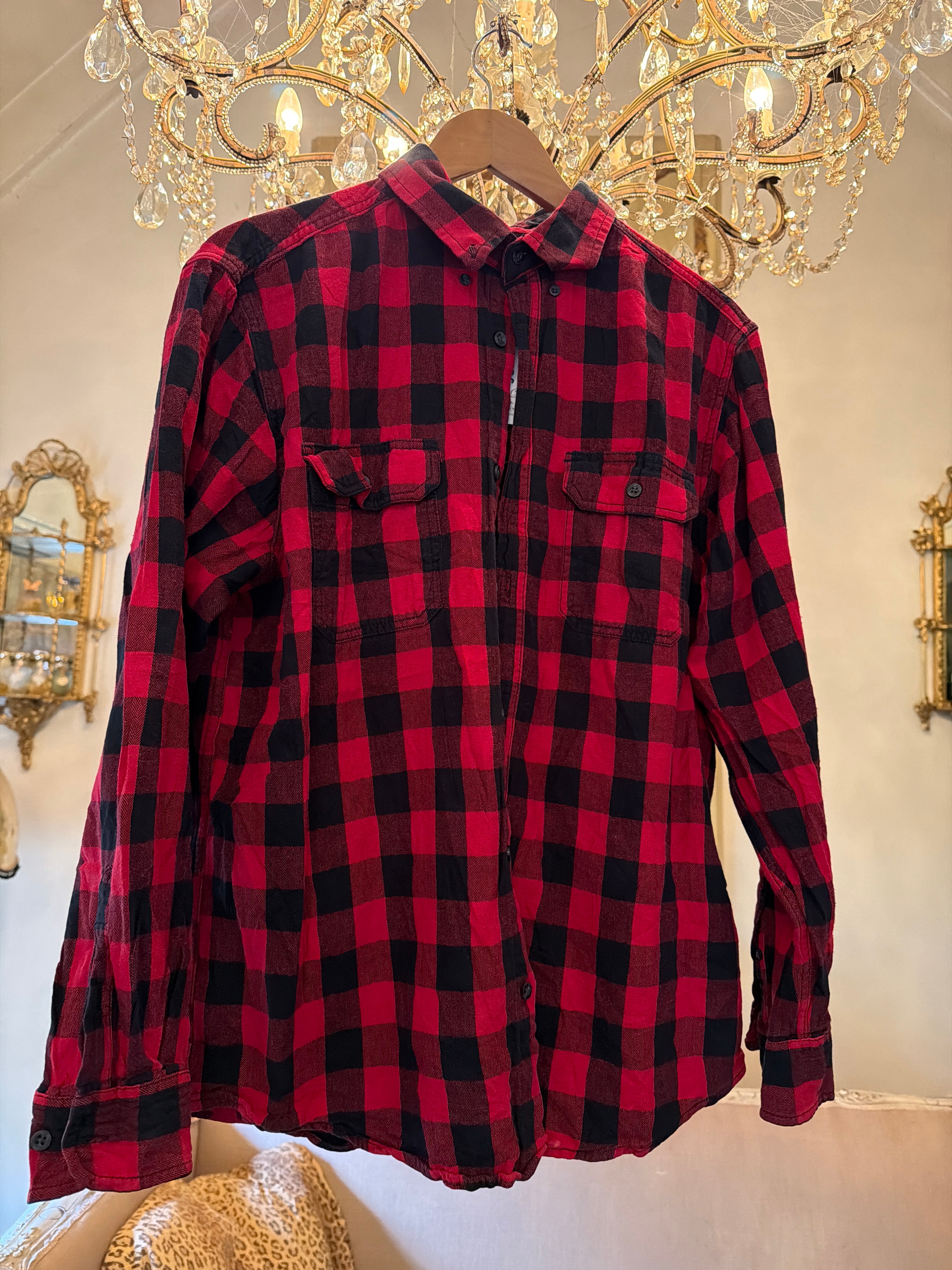Vintage Flannel - Skull Print   - Number 29  - Size - Large men’s