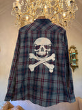 Vintage Flannel - Skull Print  - Number 75 size L men’s