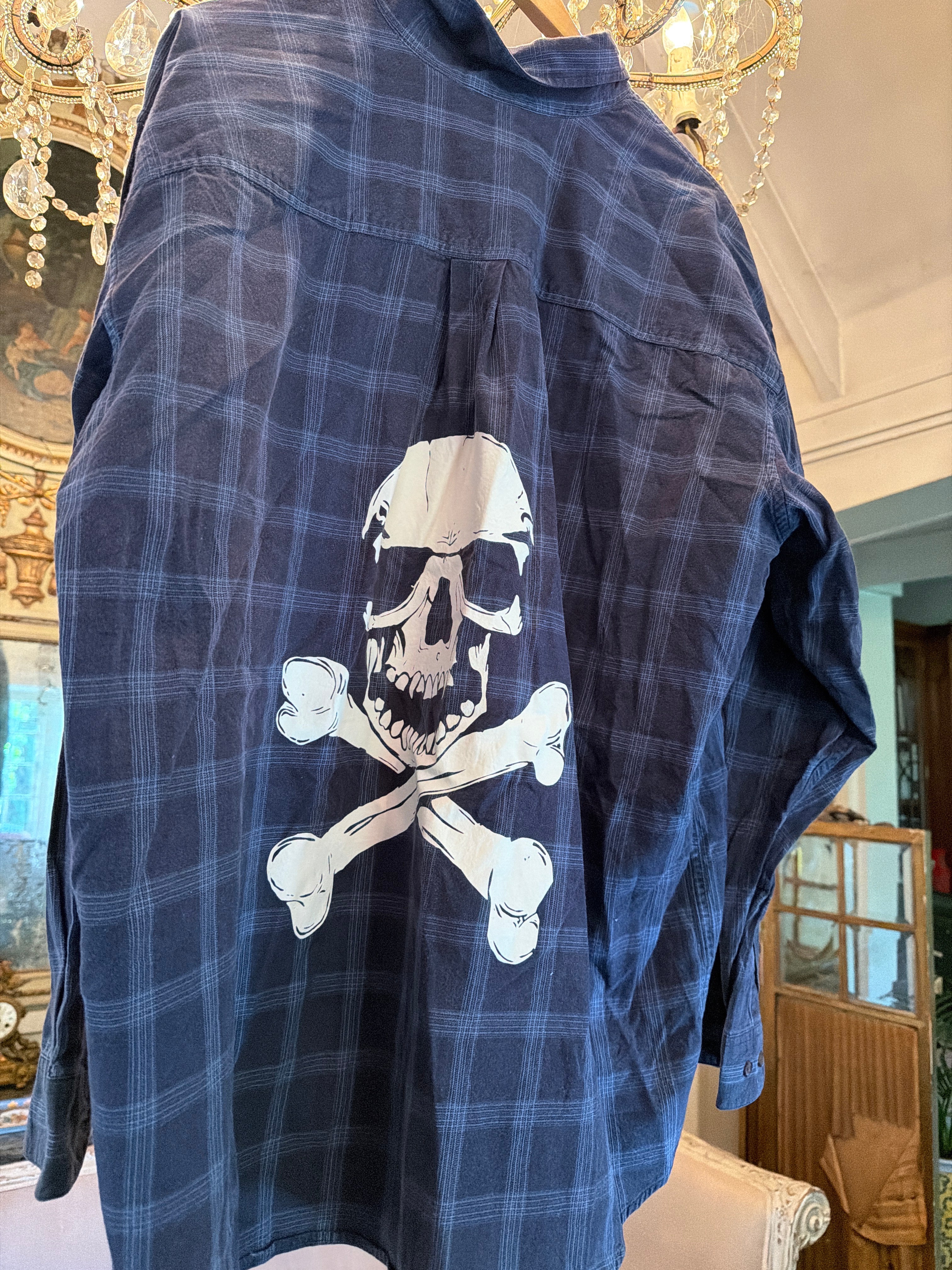 Vintage Flannel - Skull  - Number 97 - size X L men’s
