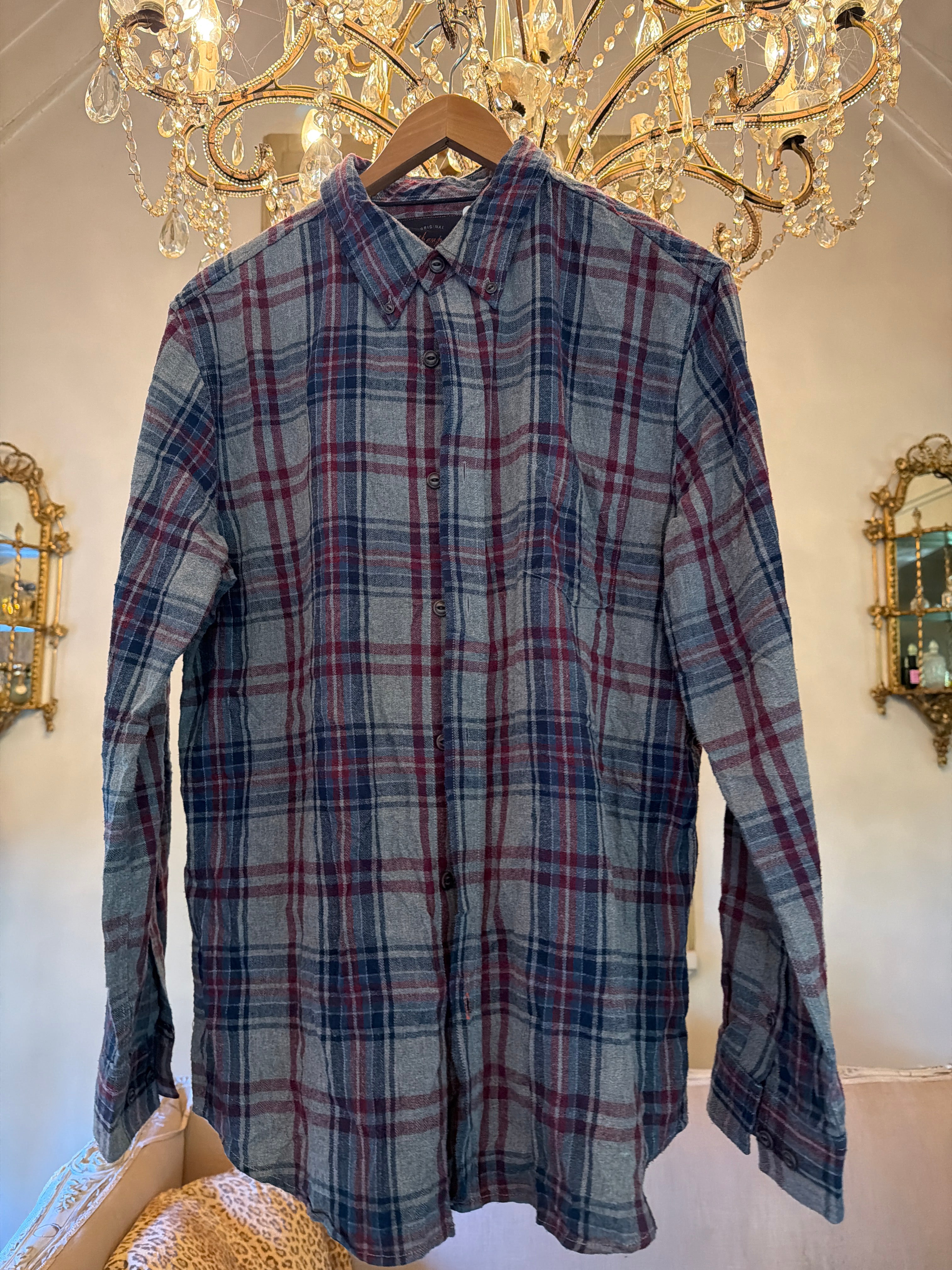 Vintage Flannel - Skull Print  - Number 75 size L men’s