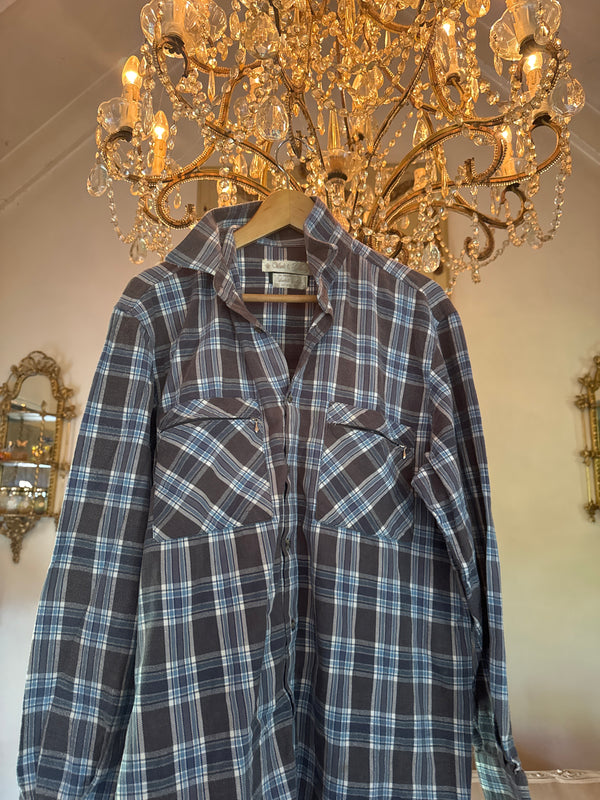 Vintage Flannel - Skull Print - Number 45 Size - Large