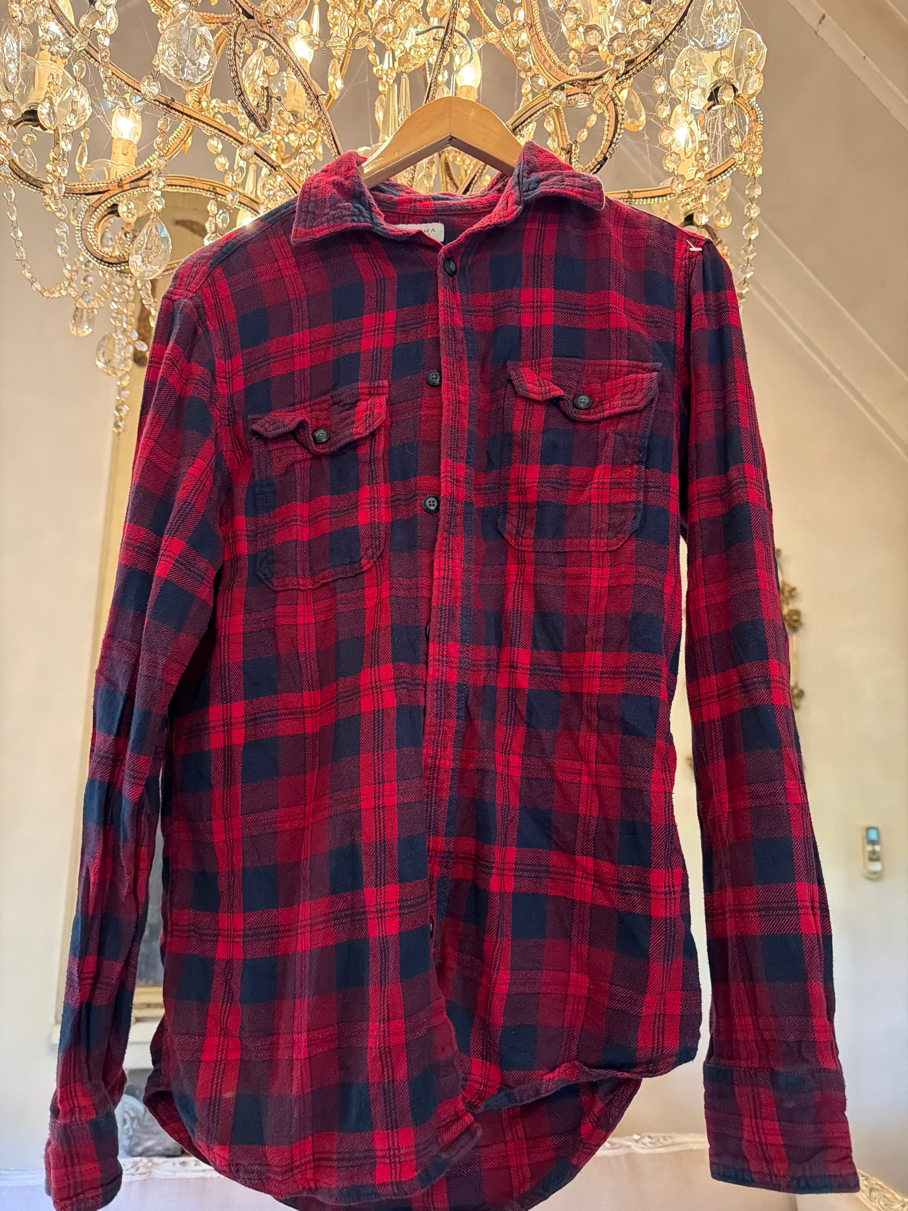 Vintage Flannel - logo   - Number 46 Size - M