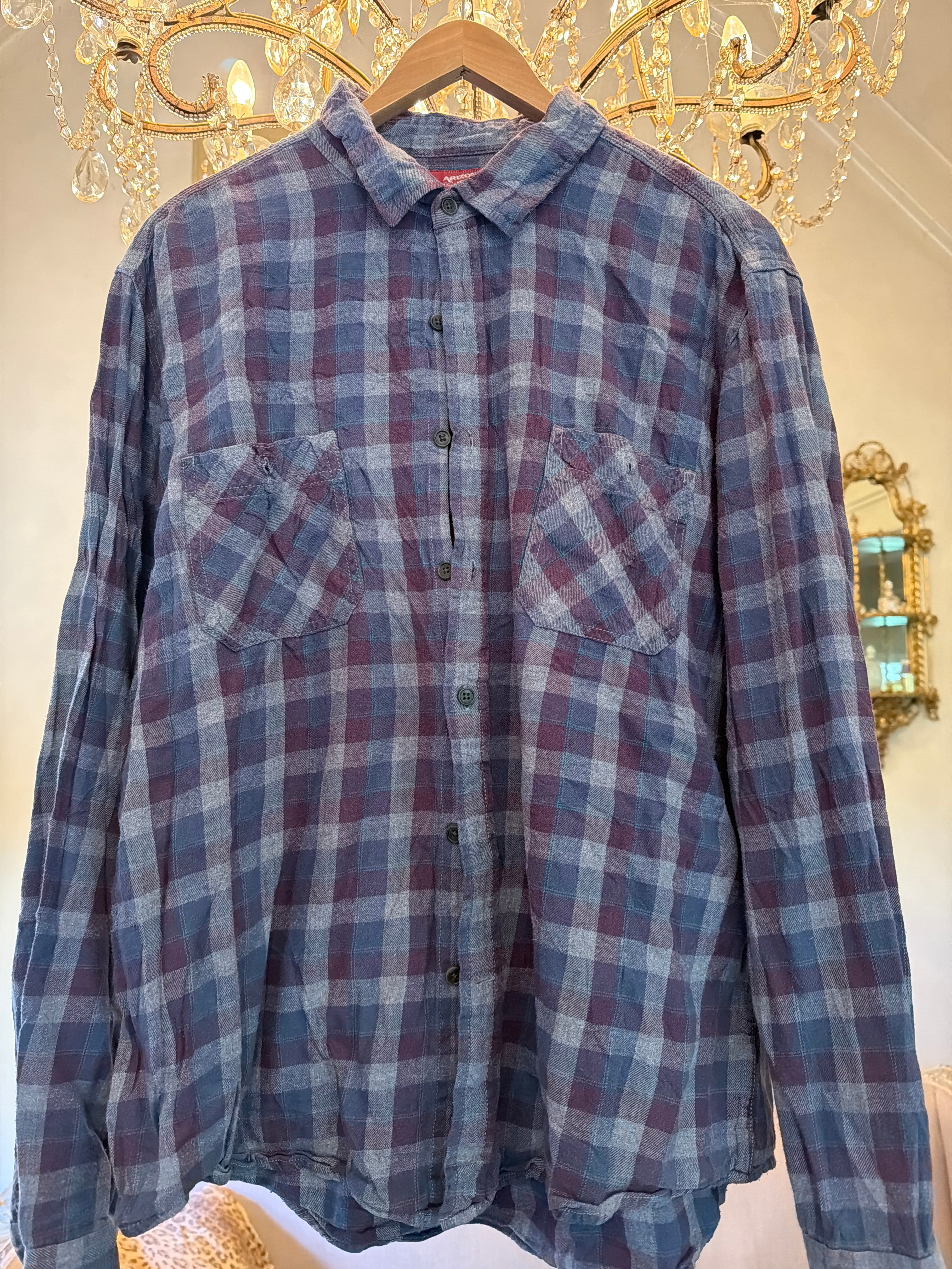 Vintage Flannel - Original Logo Print Number 61 - size XL men’s