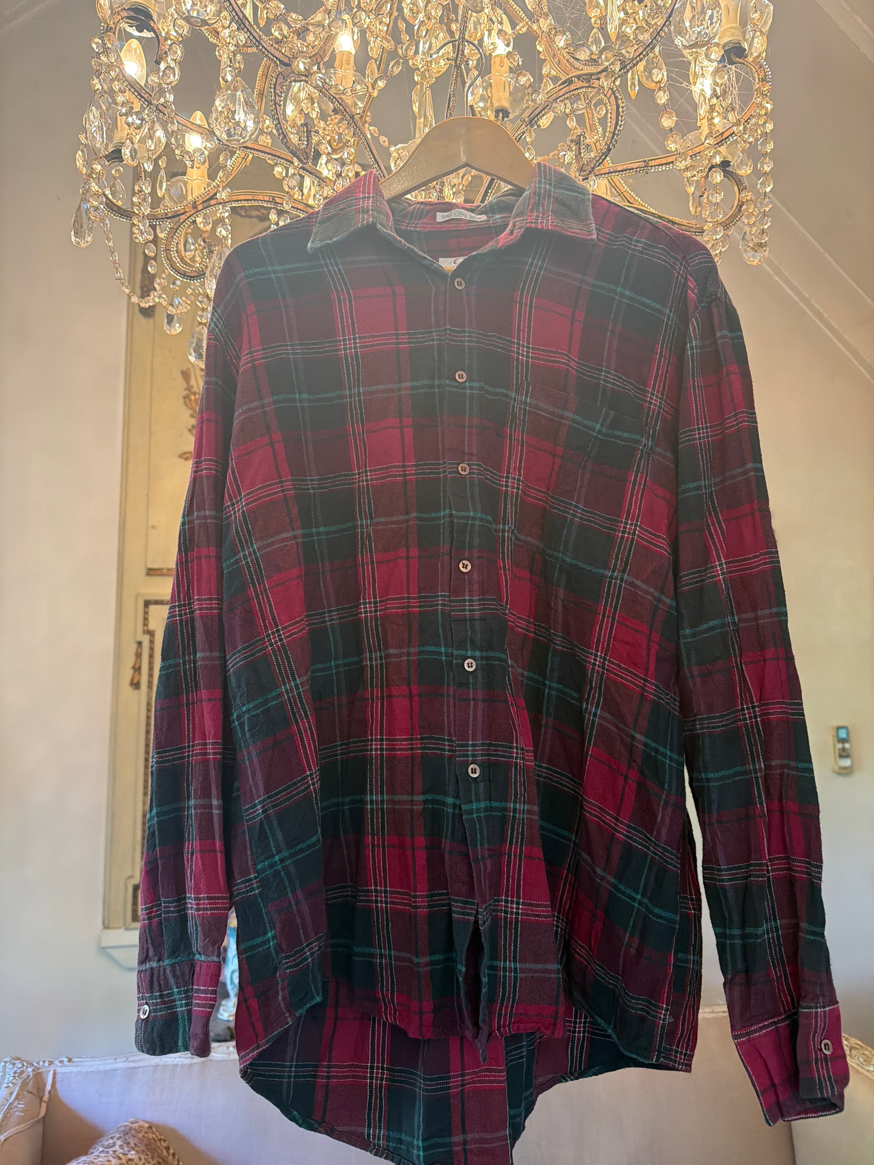 Vintage Flannel - Logo   - Number 98- Size - L