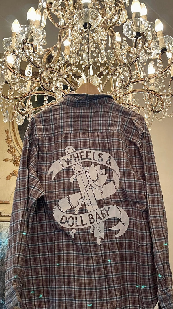 Vintage Flannel - Original logo print  - Number 123 - Size - Small