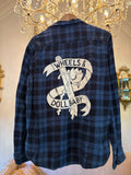 Vintage Flannel - logo  - Number 53 - Size - X Large