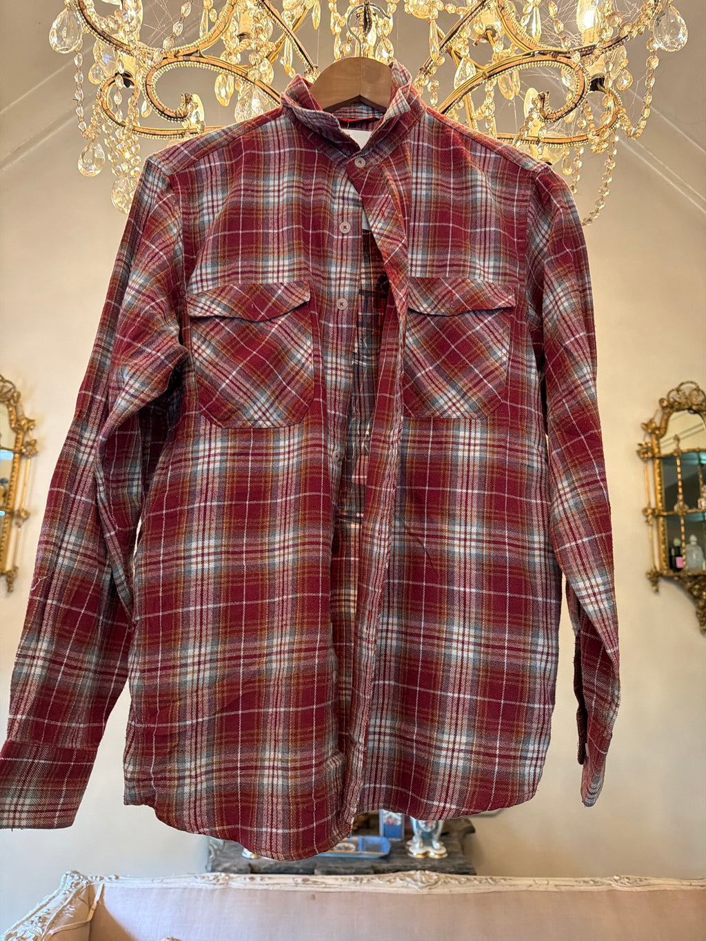 Vintage Flannel - Original Logo - Number 33- Size - M