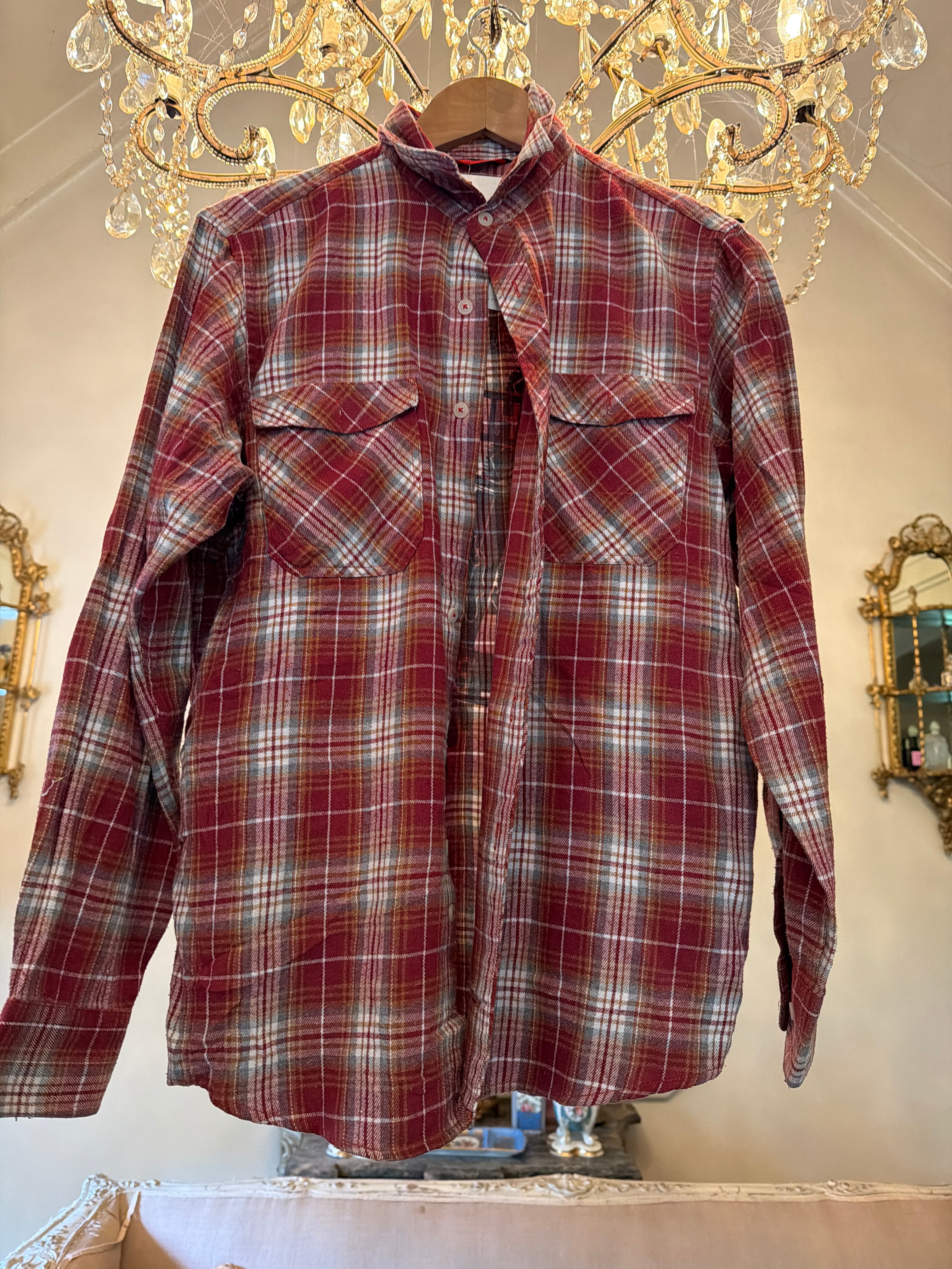 Vintage Flannel - Original Logo - Number 33- Size - M