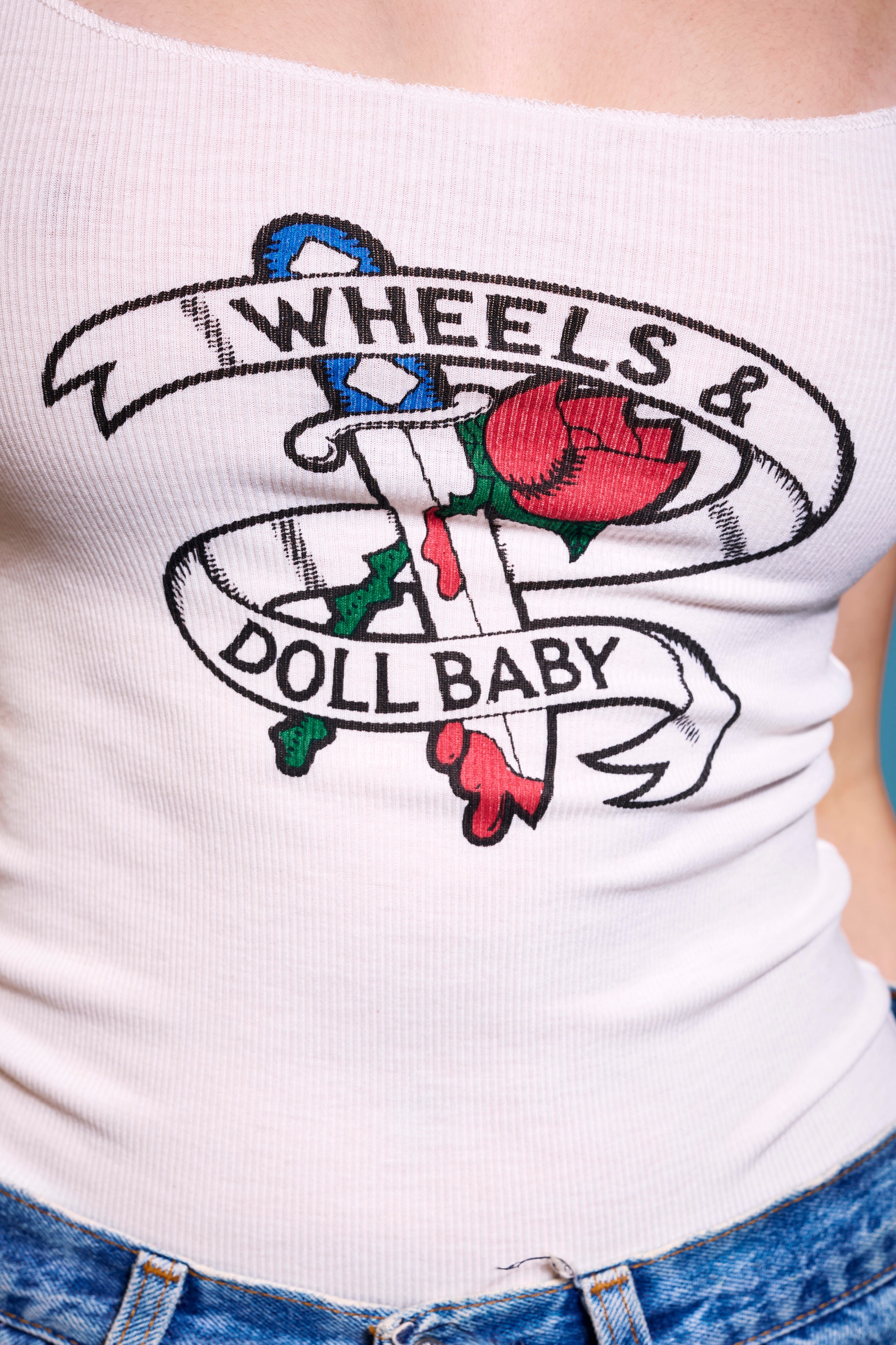 The Original Logo Customised Singlet - Colour in White