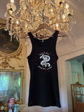 Garage Sale - Swarovski beaded since 87 singlet, one crystal missing size 8