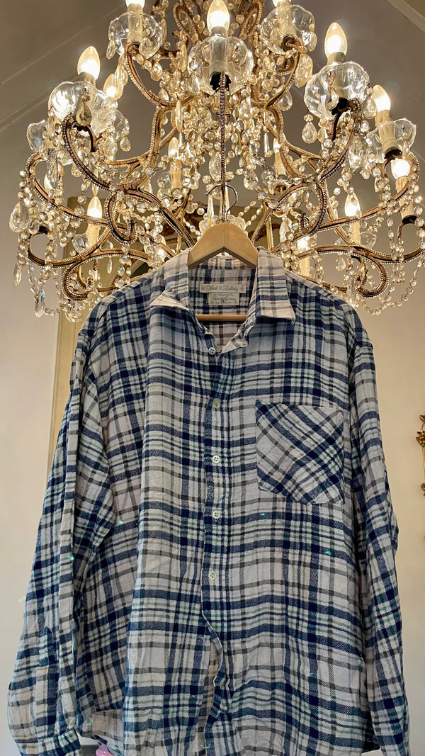 Vintage Flannel - original logo print  - Number 98 - Size - Medium