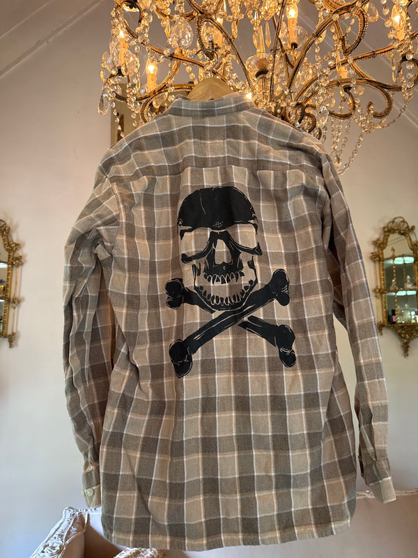 Vintage Flannel - Skull - Number 53 - Size - Large