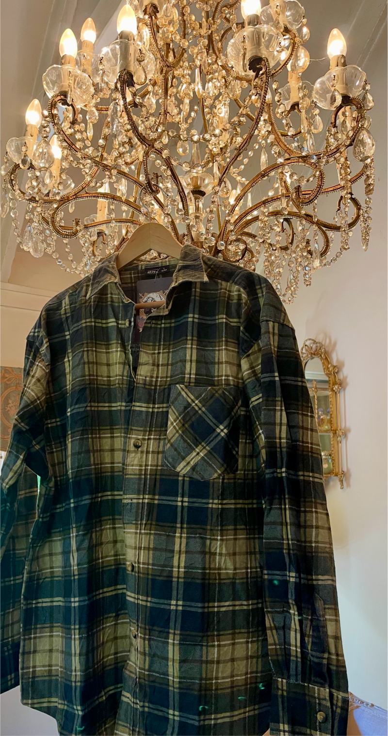 Vintage Flannel - original logo print  - Number 35 - Size - XL