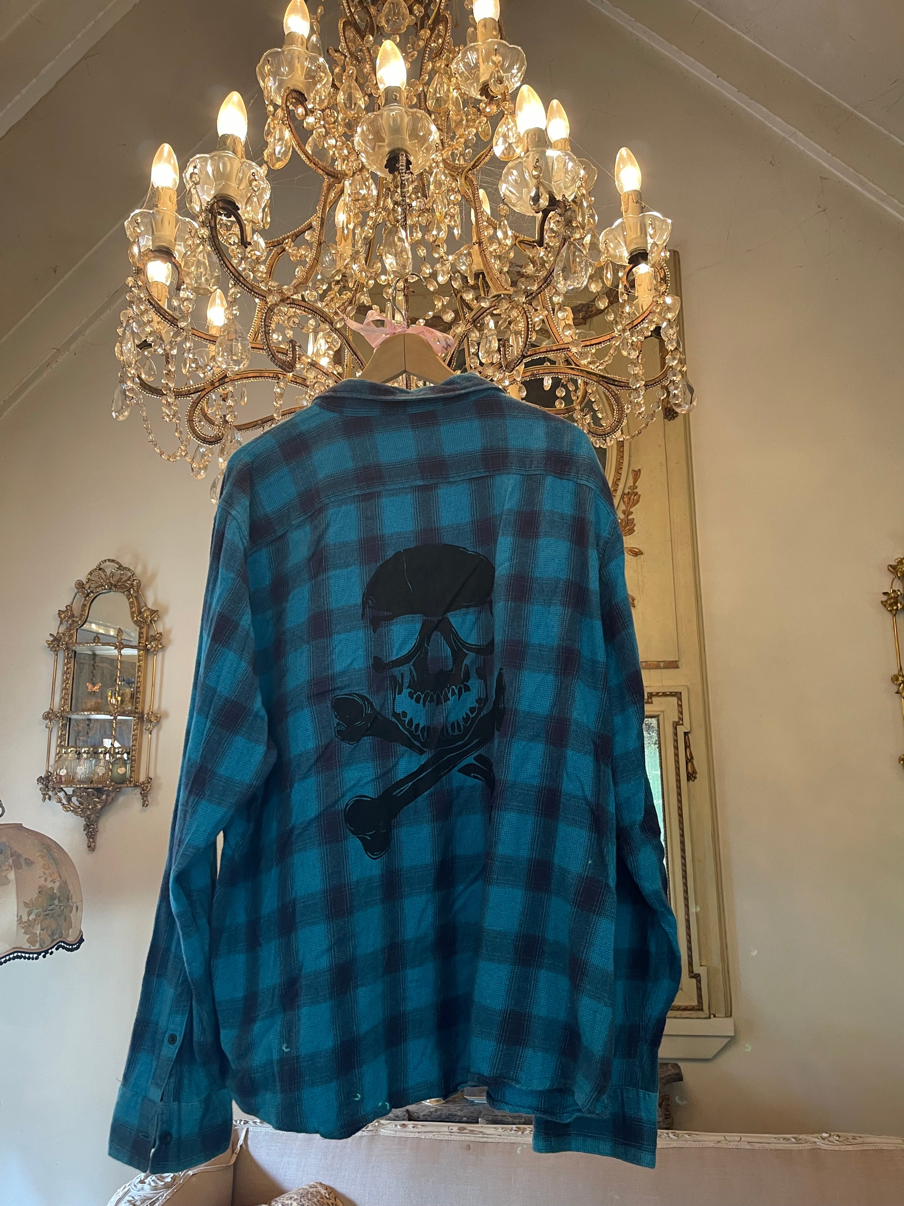 Vintage flannel Skull 104 XXL