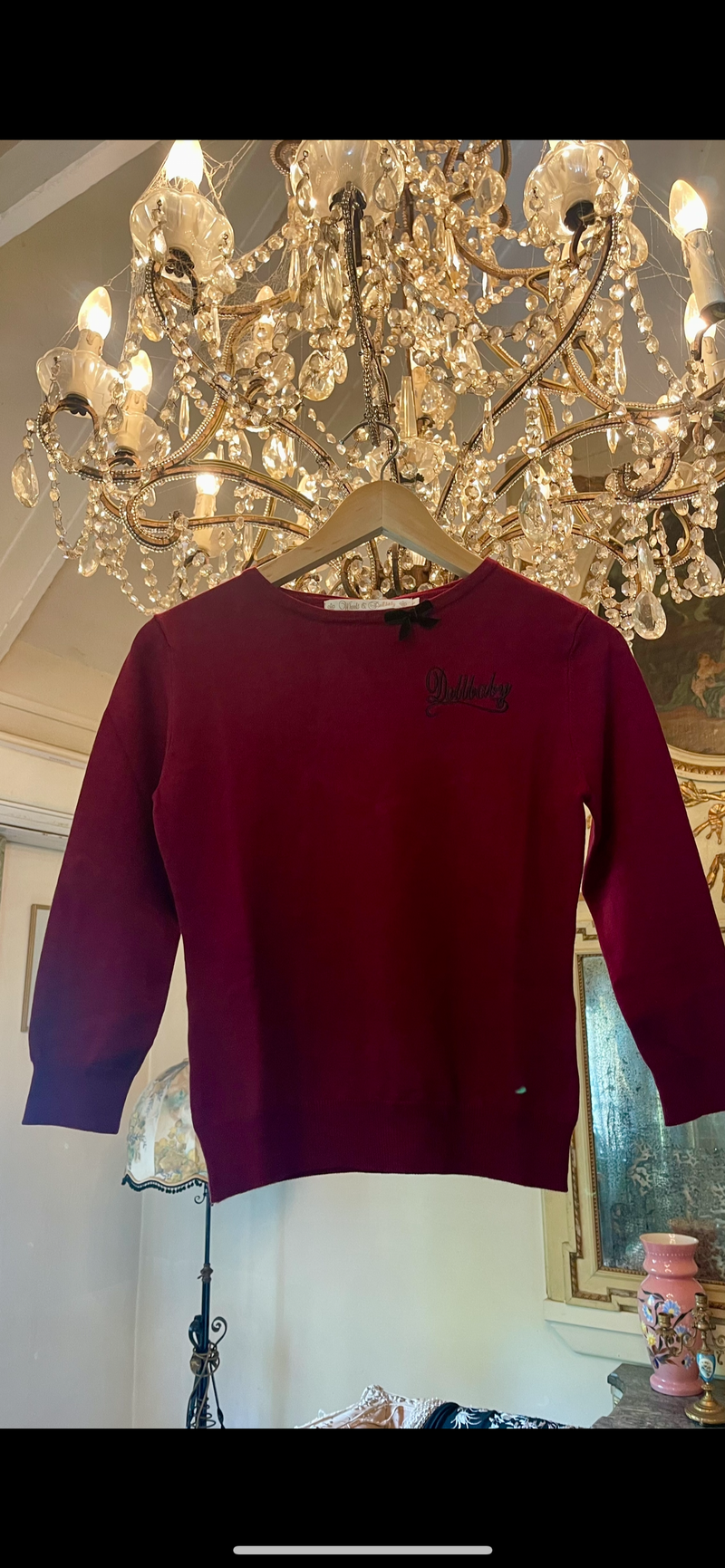 Wine Dollbaby Sweater

