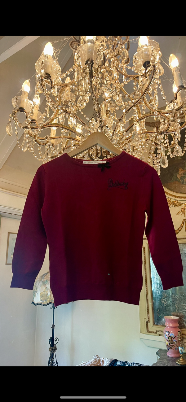 Wine Dollbaby Sweater

