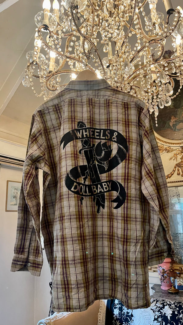 Vintage Flannel - Original Logo Print - Number 71 - Size - Small