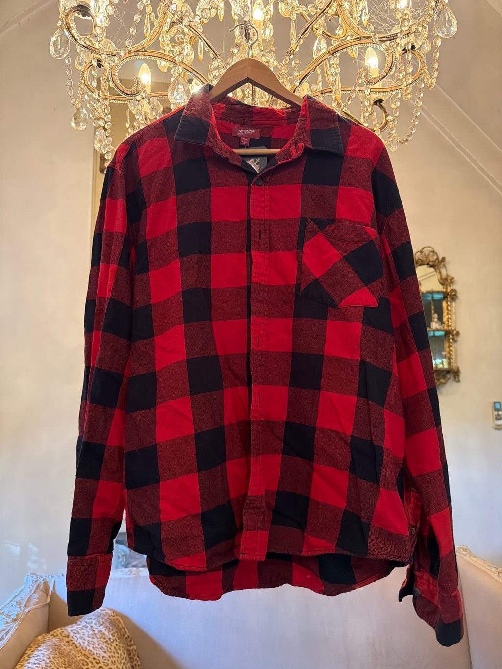 Vintage Flannel - Skull Print  - Number 74 size L men’s