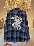 Vintage Flannel - Logo   - Number 89 - Size - Large