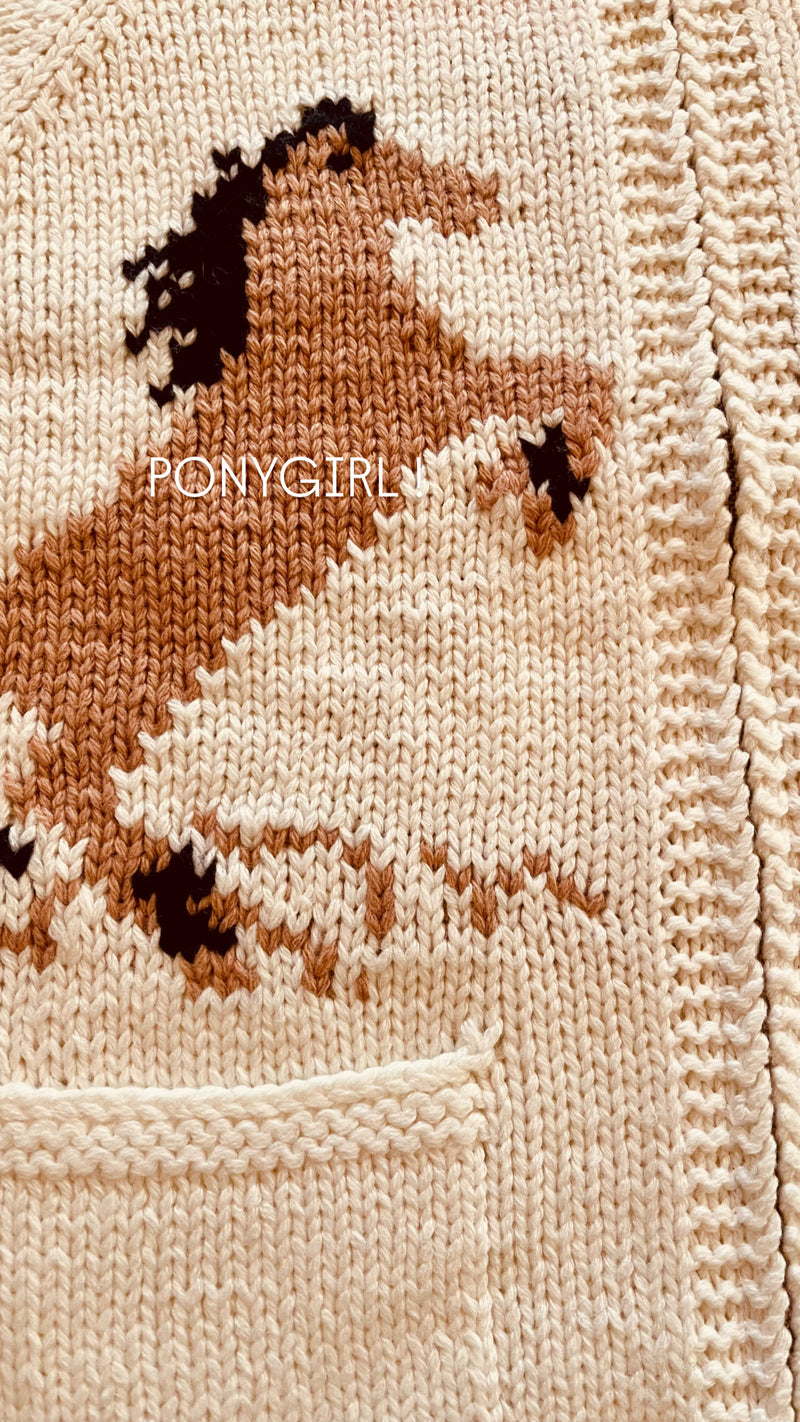 Pony Girl Hand Knit Cream
