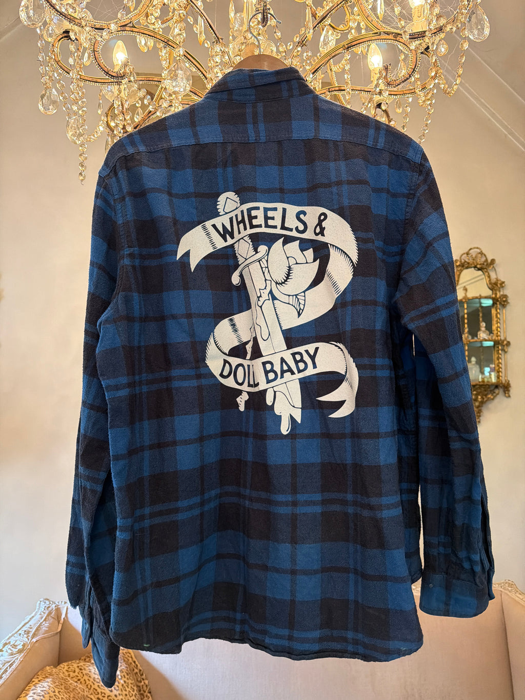 Vintage Flannel Shirt - Original Logo Print   - Number - 91 men’s Large