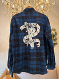 Vintage Flannel Shirt - Original Logo Print   - Number - 91 men’s Large