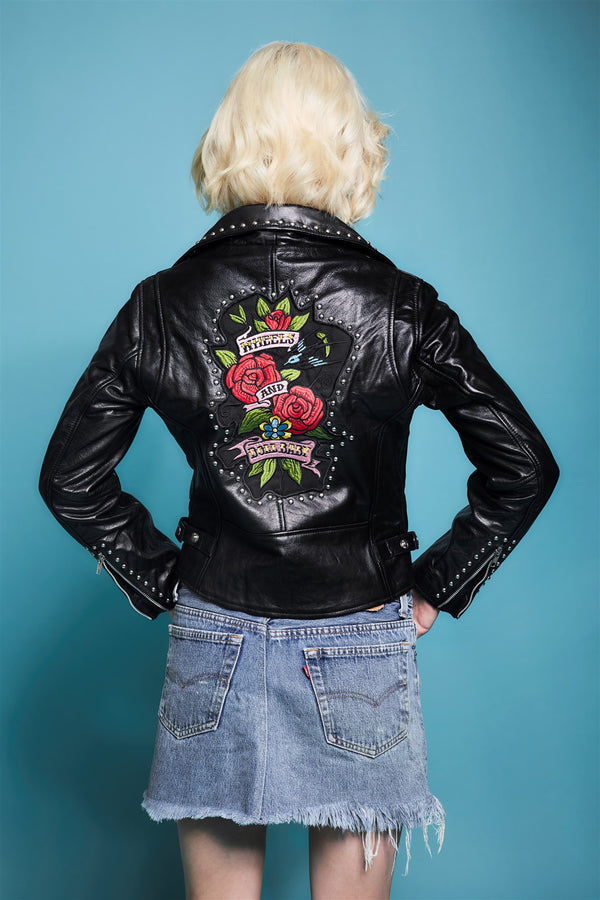 The Bluebird Leather Jacket in Black