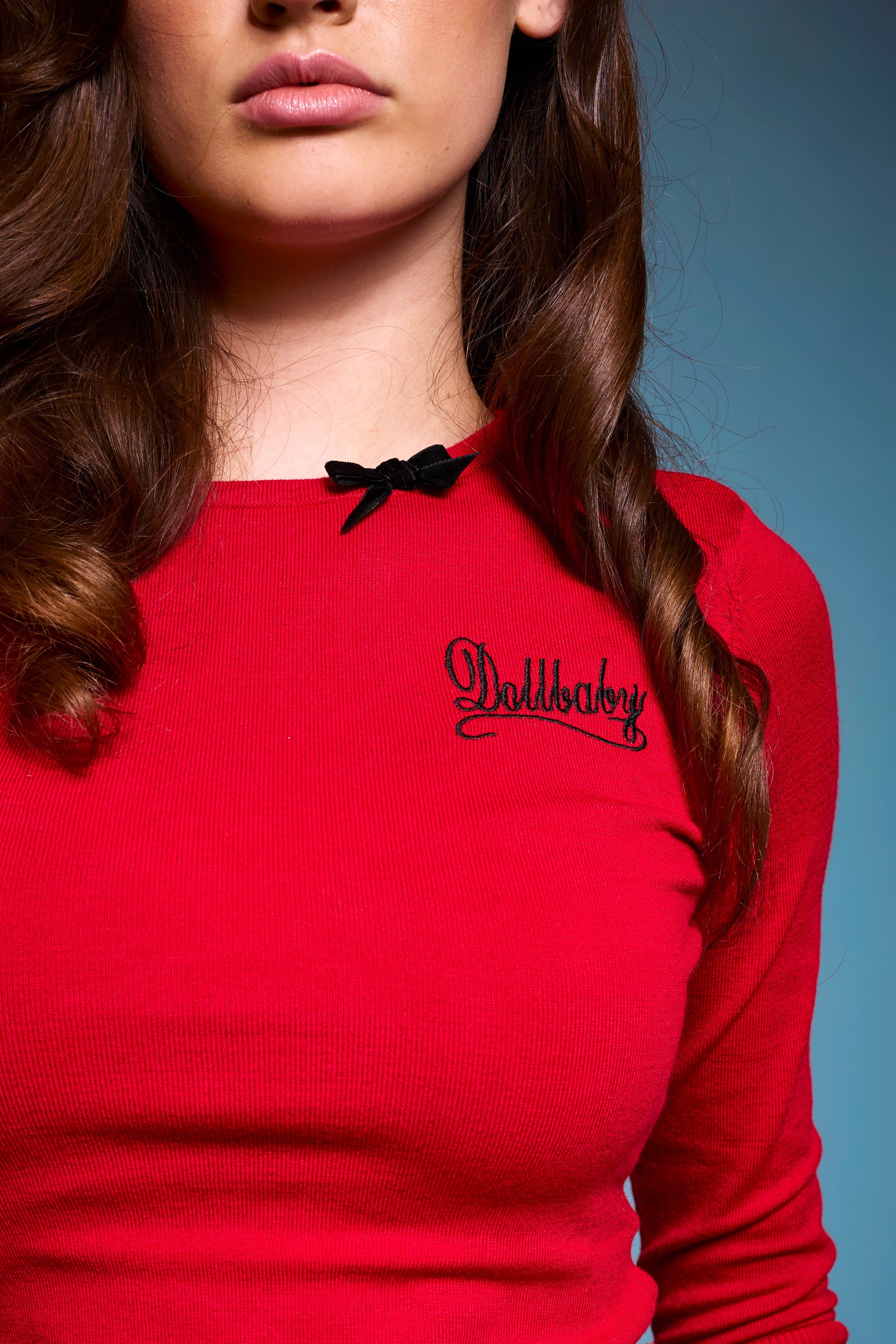 The Dollbaby Sweater in rouge