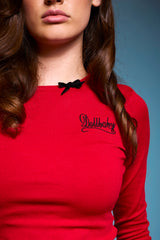 The Dollbaby Sweater in rouge
