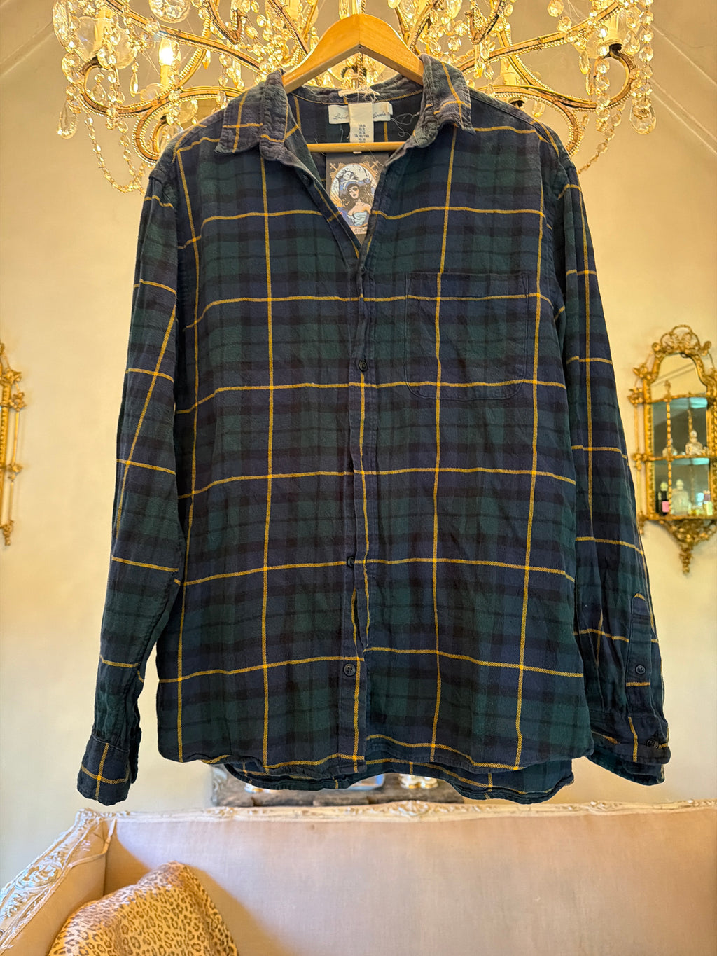 Vintage Flannel - logo  - Number 47 Size - Large