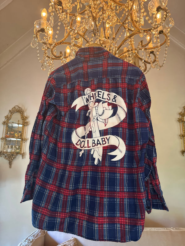 Vintage Flannel - Original Logo  - Number 42 Size - Small